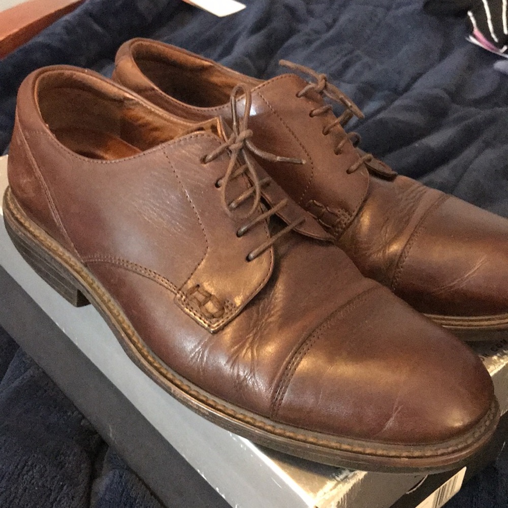 $120 Florsheim Comfortech Melrose Brown Dress Shoes Size 11 1/2 Medium